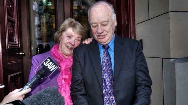 Joy and Roger Membrey after Shane Bond was found not guilty of the murder of their daughter, Elisabeth. Her body has not been found.
