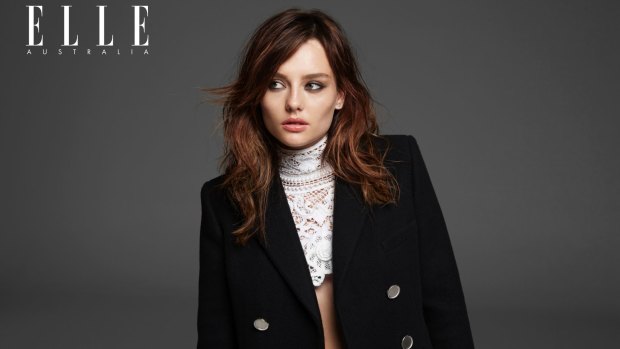 Brittany Beattie as she'll appear in the August issue of Elle Australia.