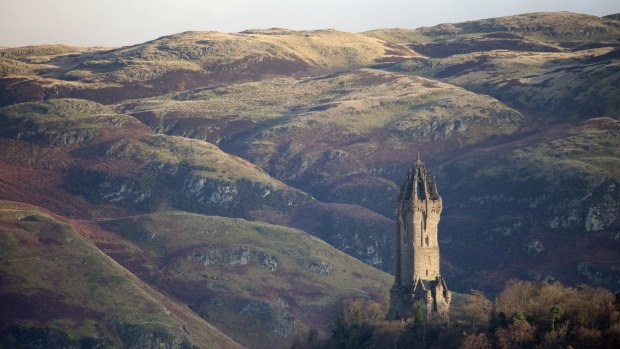 William Wallace monument on the summit of Abbey Craig.