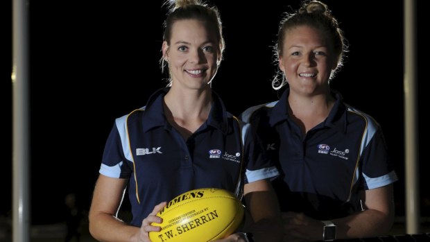 Belconnen Magpies captain Talia Radan (left) says the Giants getting a Women's AFL licence is a "huge step" for the game in Canberra.
