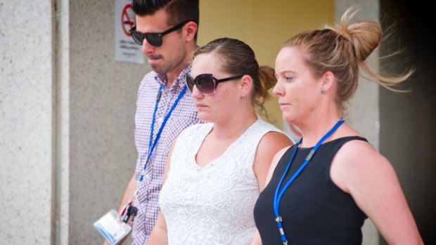 Nikki's mother Peta-Ann Francis leaves court on Thursday.