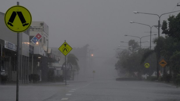 Bowen's centre was a virtual ghost town as the storm bore down.