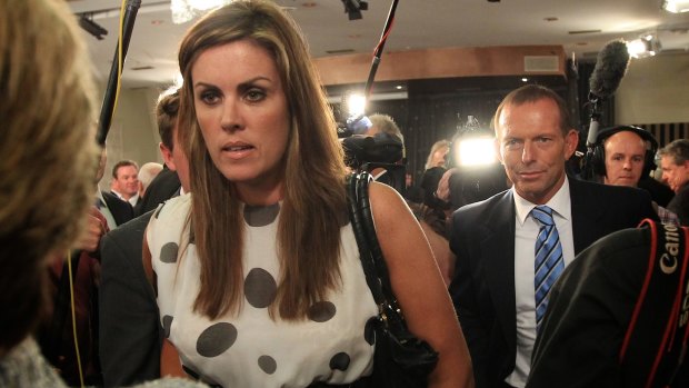 Peta Credlin with Tony Abbott in 2012.