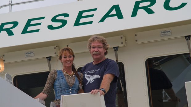   Curt and Micheline-Nicole Jenner built customised boats for their research. 