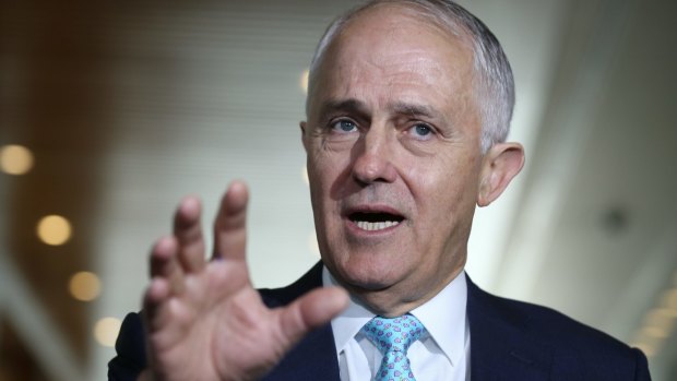 Prime Minister Malcolm Turnbull addresses the media during on Wednesday