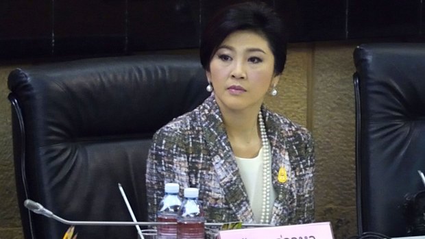 Ousted Thai prime minister Yingluck Shinawatra during her impeachment proceedings.
