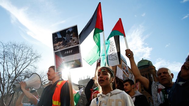 International Day of Protest marked by pro-Palestine supporters in Sydney.
