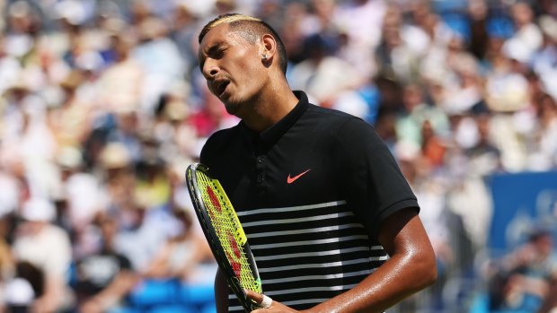 Kyrgios said he "didn't want to be out there" in his first-round loss to Stan Wawrinka.