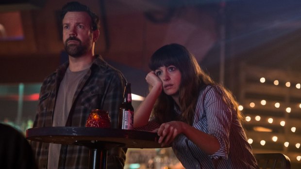 No love story: Gloria (Anne Hathaway) with her not-so-helpful friend Oscar (Jason Sudeikis).