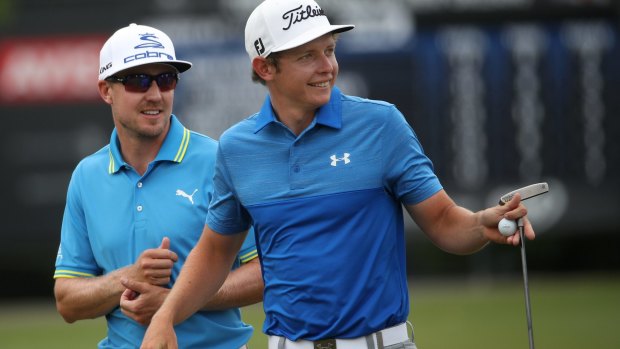 In contention: Jonas Blixt of Sweden and Cameron Smith of Australia.