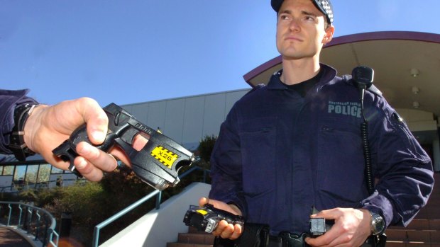 There was a 14 per cent increase in the use of Tasers  in 2016-17. (file photo)
