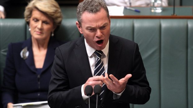 Education Minister Christopher Pyne in question time on Tuesday.