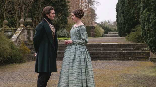David Oakes as Prince Ernest and Margaret Clunie as Duchess Harriet Sutherland in Victoria.