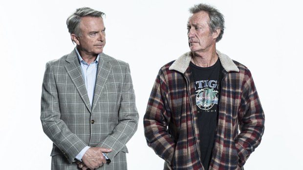 Sam Neill, left, and Bryan Brown in <i>Old School</i>.