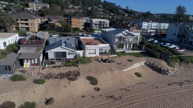 One year on, three of the 10 Collaroy homes on the frontline of beach erosion are still unoccupied.