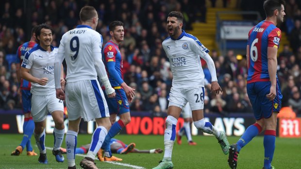 Influential: Jamie Vardy and Riyad Mahrez have destroyed opponents this season as Leicester has risen to the top.