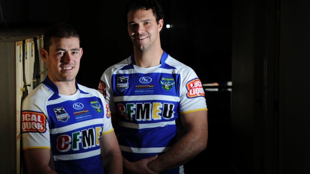 Back in the day: Terry Campese and Dane Tilse when they were Raiders.