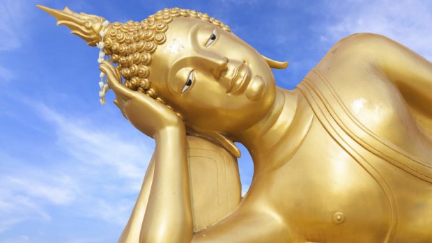 A Buddha statue in Chiang Mai. 