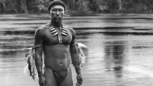 Scene from <i>Embrace of the Serpent</i>.