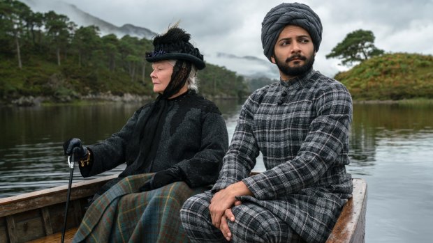 Judi Dench and Ali Fazal as Queen Victoria and young Indian clerk Abdul Karim in Victoria & Abdul.