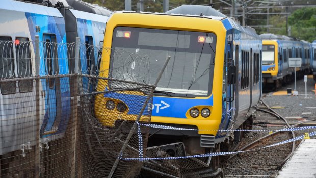 A train at Hurstbridge station was derailed in November.