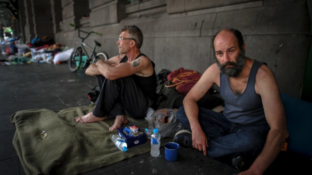 It is estimated that up 250 people are sleeping rough on Melbourne CBD streets. 