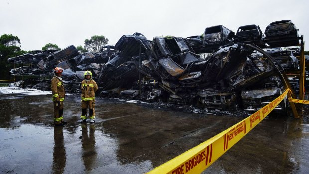 The fire at Pickles Auctions broke out in the early hours of Wednesday.