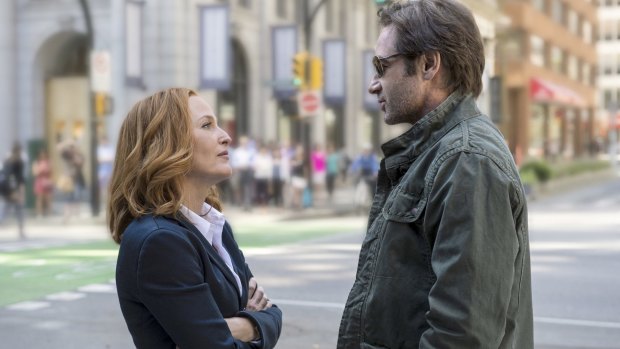 Truth seekers ... Gillian Anderson and David Duchovny in the new X-Files.