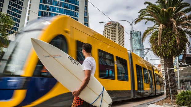 The Gold Coast light rail line could be extended to join the main line from Varsity Lakes to Brisbane in preparation for the Commonwealth Games.