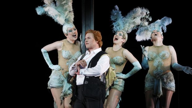 Stefan Vinke as Siegfried, with the Rhinemaidens in Opera Australia's 2013 <i>Ring</i> season. He will reprise the role this month.