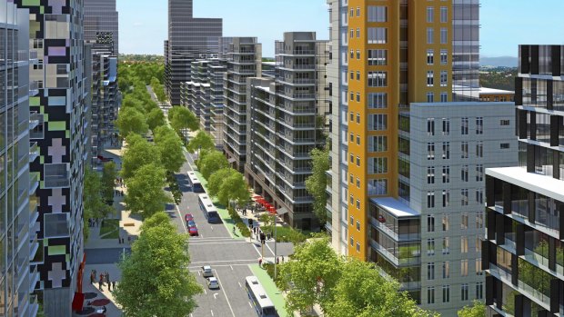 Artist's impression looking north-east along Herring Road.