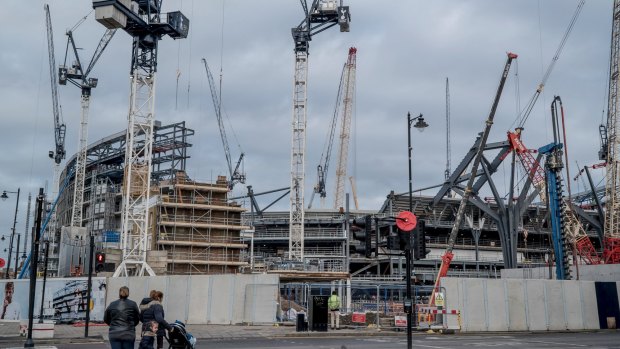 The Hotspurs soccer stadium, which is is carrying out a $1.2 billion, upgrade, in the Tottenham district of London.