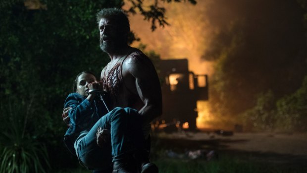 Reflections of each other: Hugh Jackman as Logan/Wolverine and Dafne Keen as Laura.