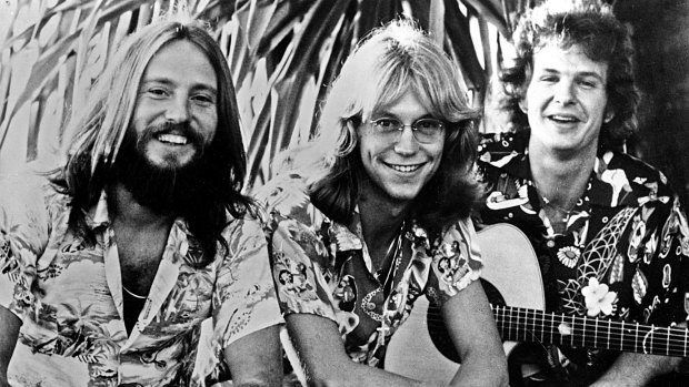 America circa 1980: (from left) Dewey Bunnell, Gerry Beckley and Dan Peek. 