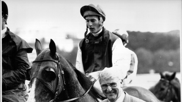 Long-time alliance: Darren Beadman returns a winner for Sheikh Mohammed on Authaal in the 1998 Queen Elizabeth Stakes at Randwick.