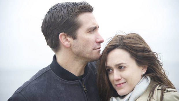 Jake Gyllenhaal as a Wall Street financier with Heather Lind in <i>Demolition</i>.