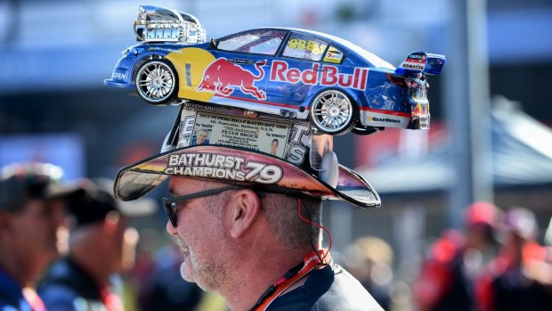Hats off: Craig Lowndes (Car No.888) has laid claim to ruling Mount Panorama many a time, and has attracted a strong following over the years as a result.