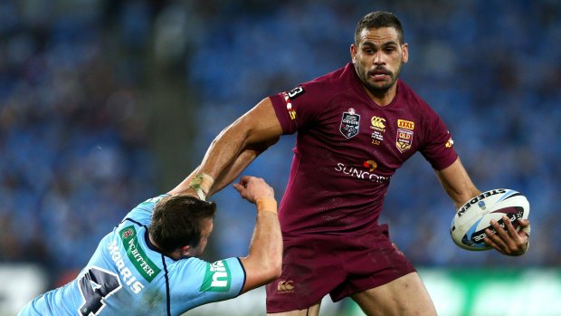 Below his best: Greg Inglis shook off illness to play, but was not at his most devastating form.