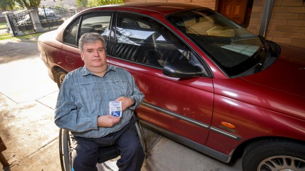 Ben Williams is fighting a fine he received for not displaying his disability parking permit.