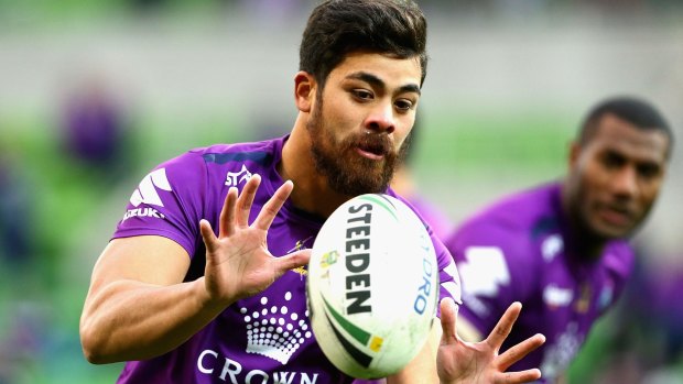Young Tonumaipea has had a baptism of fire at fullback for the Storm.