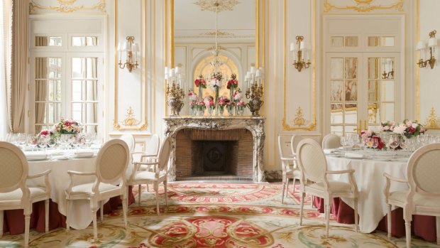 A dining area typical of the hotel's opulent style.