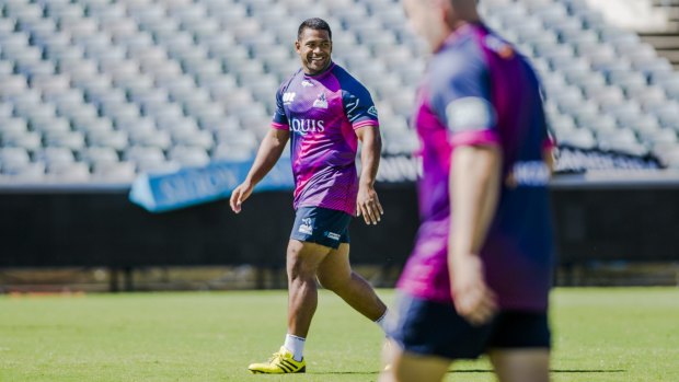 Brumbies player Scott Sio at the Captain's Run on Thursday.