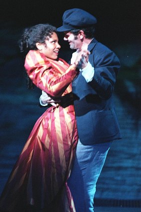 Audra McDonald performs with Anthony Crivello in the musical <i>Marie Christine</i> in 1999.