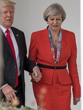 British Prime Minister Theresa May and US President Donald Trump during her visit to the White House in January.