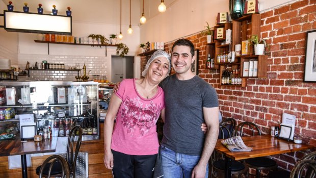 The cafe's mother-and-son team Marcelle Hanna and Sam Dawod.