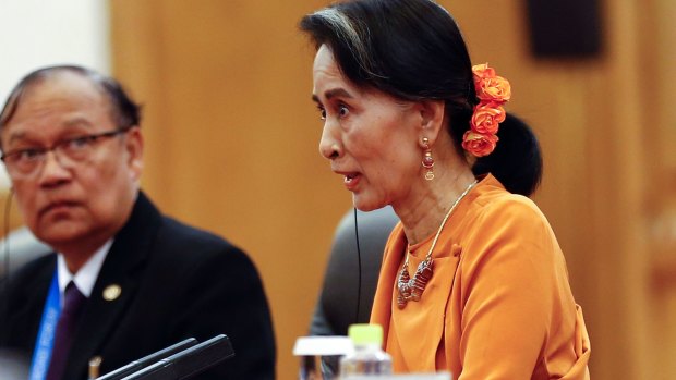 Myanmar State Counsellor Aung San Suu Kyi.