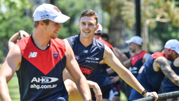 Lever trains with the Dees on Monday.