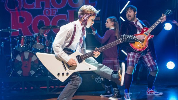 Rocking their school socks off: the London production of <i>School of Rock</i>, the musical. 