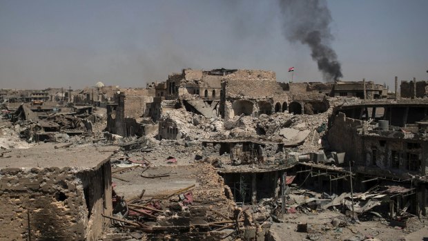 The devastation and destruction in Mosul's Old City.