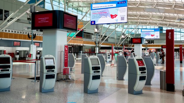 Qantas will move to an almost entirely self-service operation. 